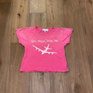 WILDFOX WILD FOX PINK GRAPHIC TEE SHIRT TSHIRT SIZE SMALL S